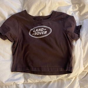 brown land rover baby tee